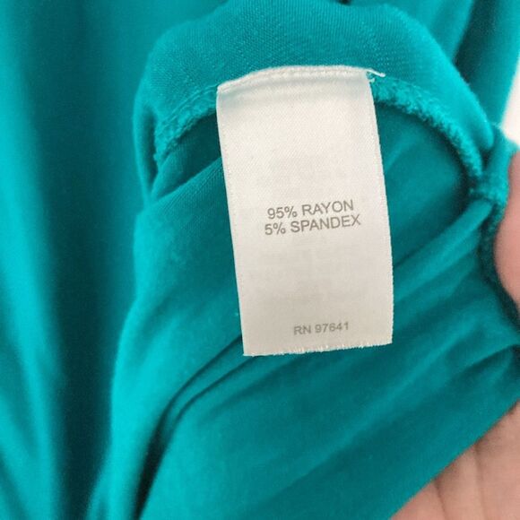 J. Jill Teal Sleeveless A-Line Flowy Maxi Dress Pockets XS - Picture 6 of 10